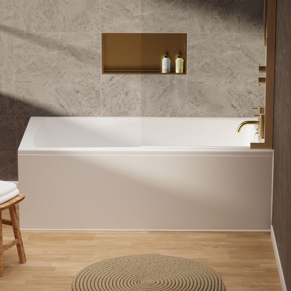 Lifestyle image of Crosswater Kai S 1700 x 750mm Single-Ended Straight Bath