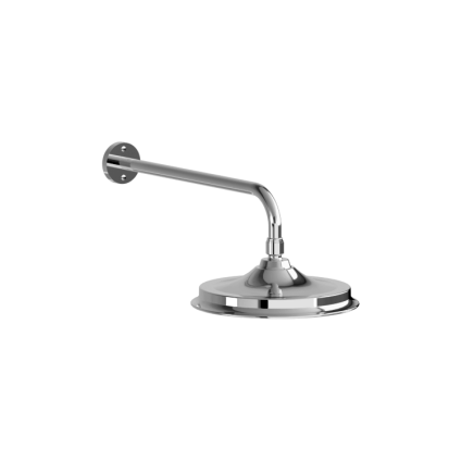 Photo of Burlington Riviera Chrome Fixed Shower Head & Arm Cutout