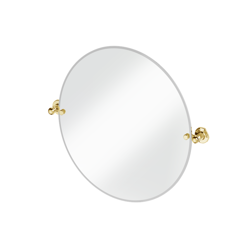 Burlington Gold 600mm Round Mirror With 1850 Fixings