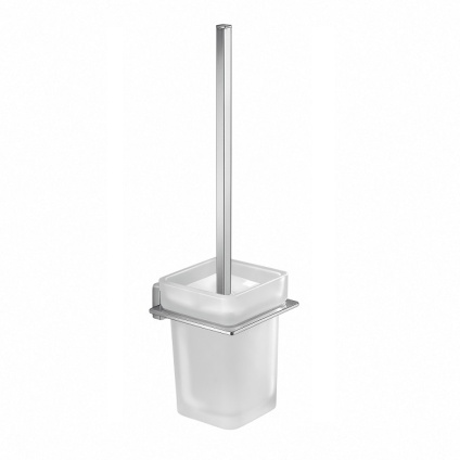 Product cut-out image of the Origins Living Gedy Atena Chrome Wall-Mounted Toilet Brush 4433/03-13