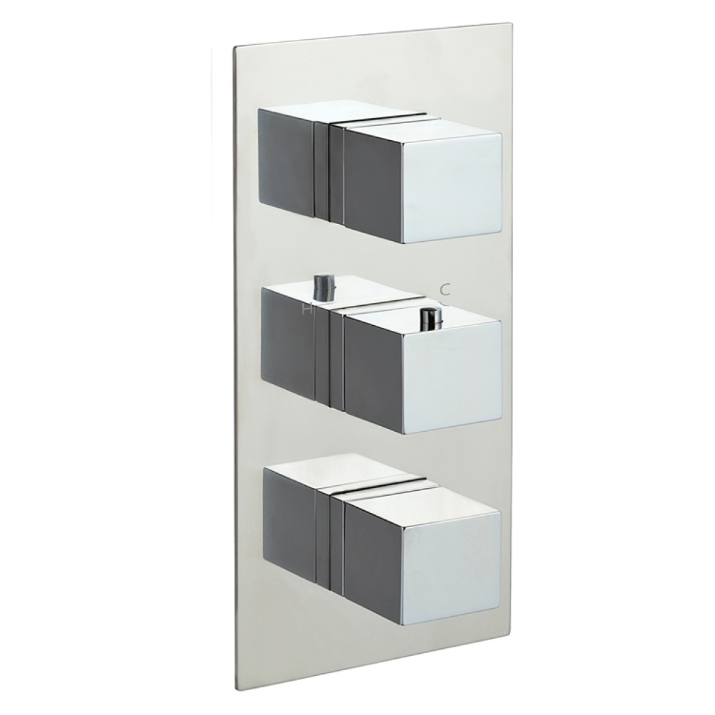 JTP Athena Two Outlet Three Control Concealed Shower Valve