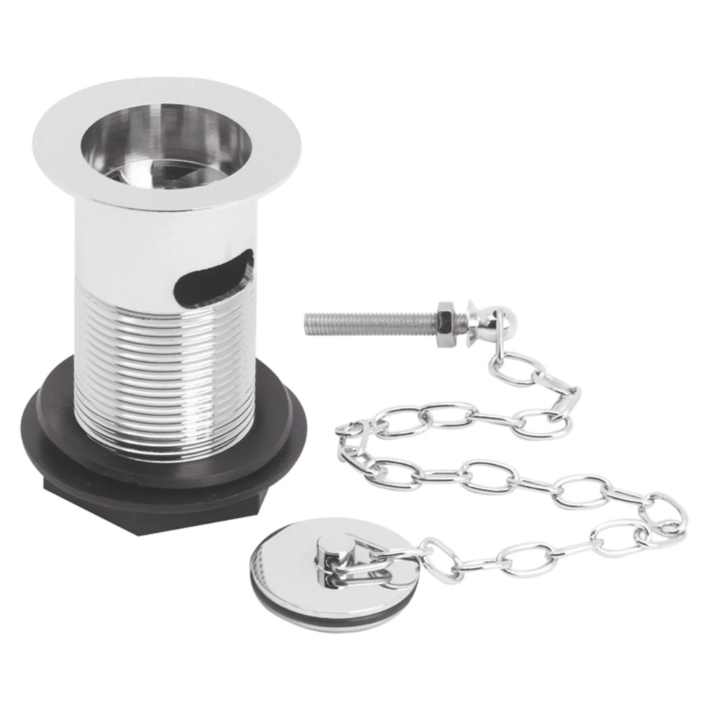 BC Designs Chrome Plug and Chain Basin Waste Cut Out