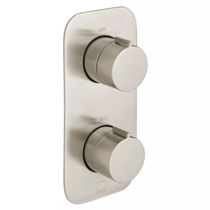 Cutout image of Vado Individual Altitude Brushed Nickel Single Outlet Thermostatic Shower Valve