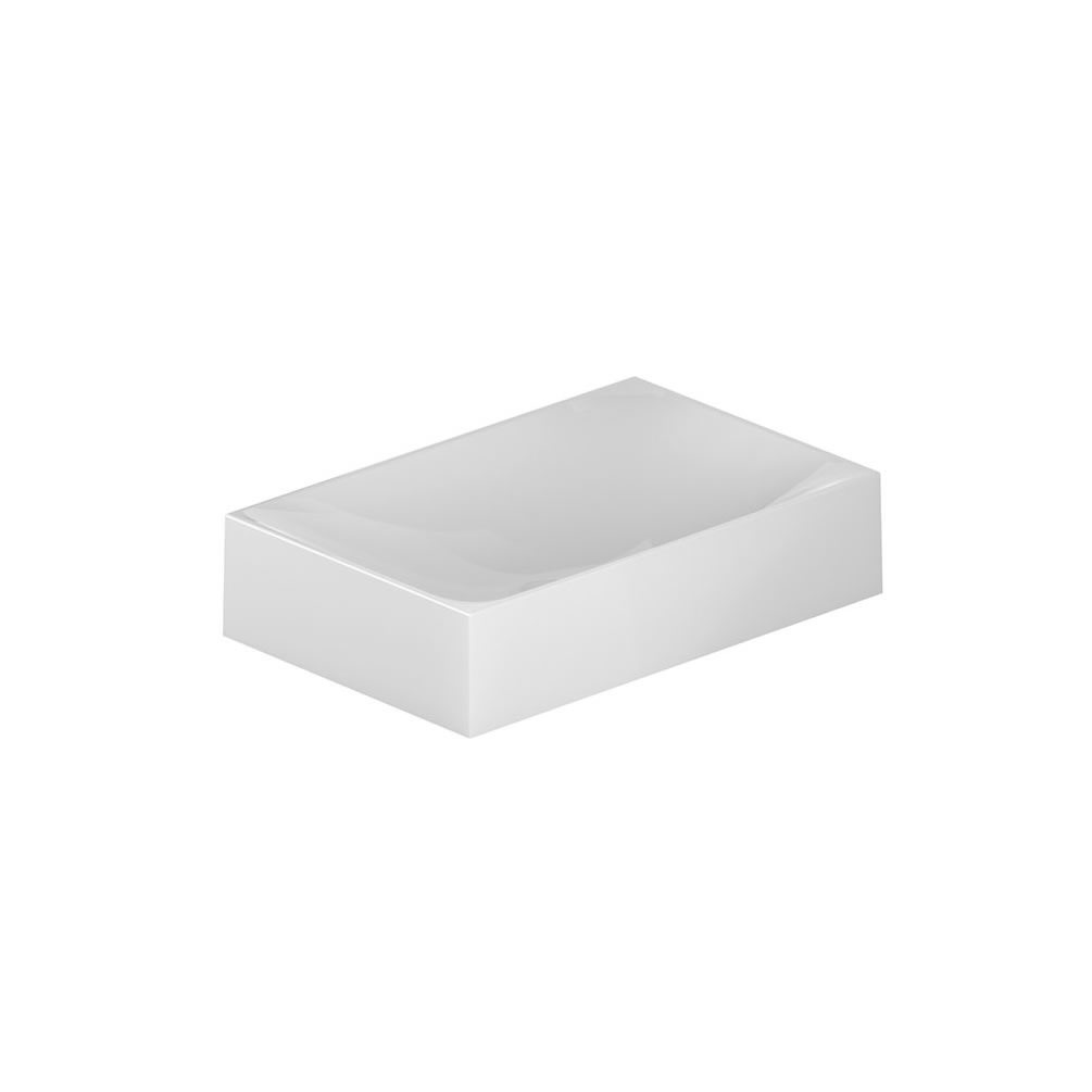 Vado Safari Gloss White Mineral Square Countertop Basin