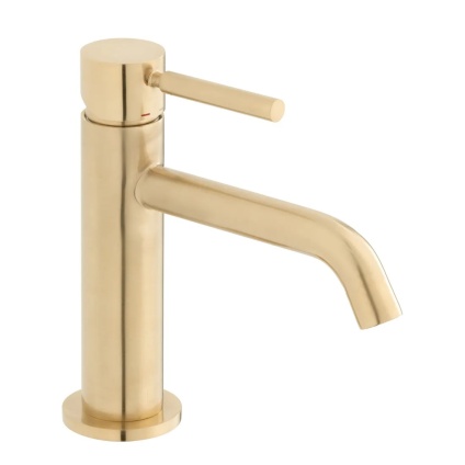 Cutout image of Vado Individual Origins Brushed Gold Slimline Mono Basin Mixer