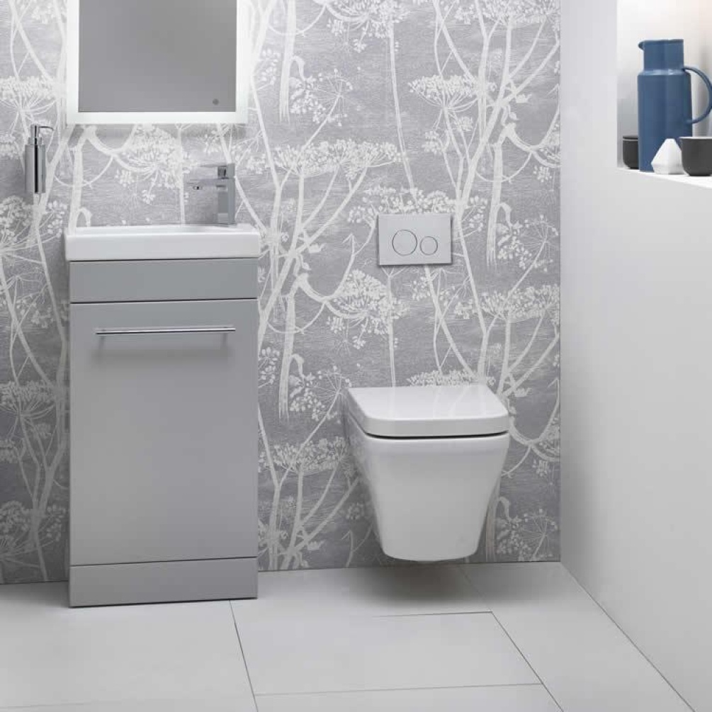 Roper Rhodes Esta Gloss Light Grey Freestanding Unit & Basin - Image 1