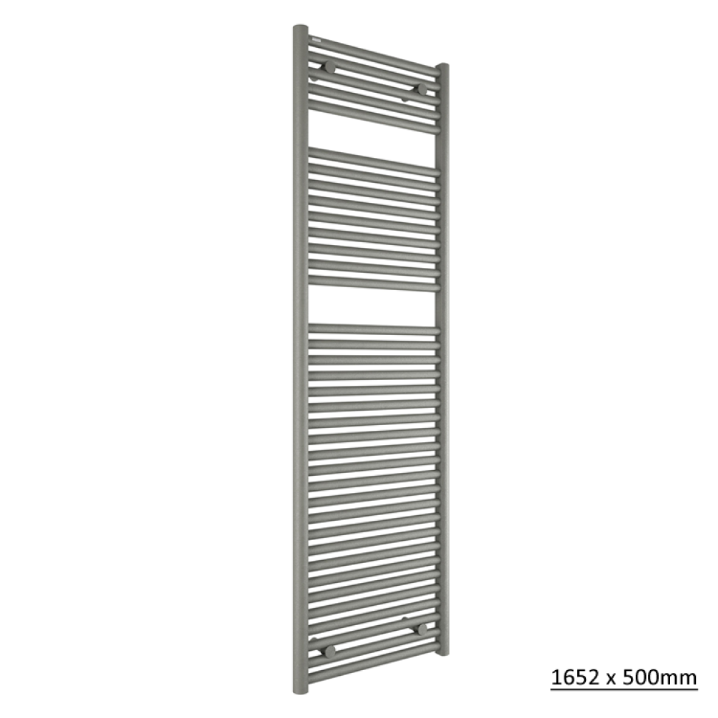 Photo of Tissino Hugo2 Lusso Grey Heated Towel Rail 1652 x 500mm Cutout