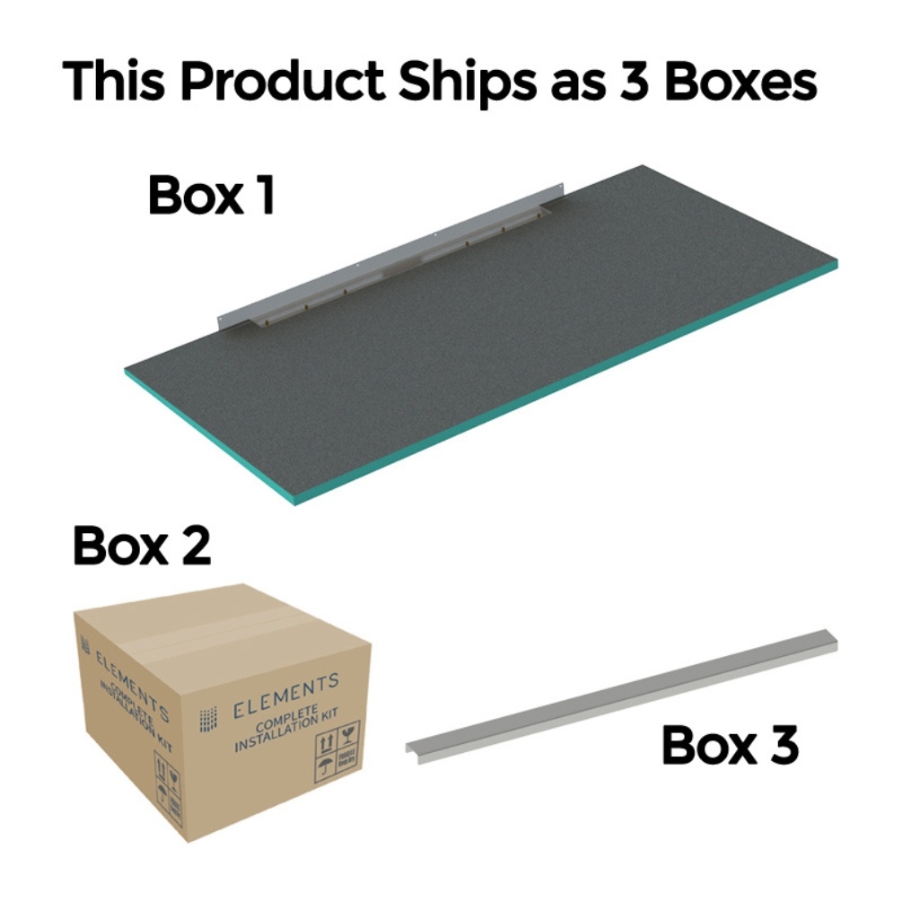 Product cut out image of the Abacus Elements 1800mm x 900mm Infinity Wetroom Former Kit