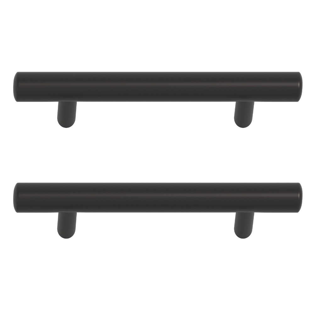 Apex Pair of Matt Black 160mm T-Bar Handles Cut Out 2