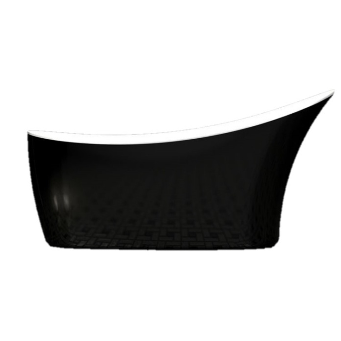 Image of Charlotte Edwards Portobello Gloss Black Freestanding Slipper Bath - cut out image on white background