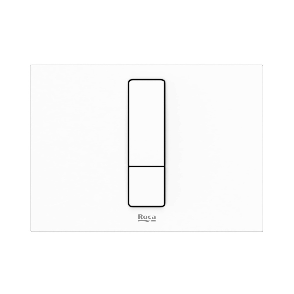 Cut out image of the Roca Duplo S PS4 Matt White Dual Flush Plate