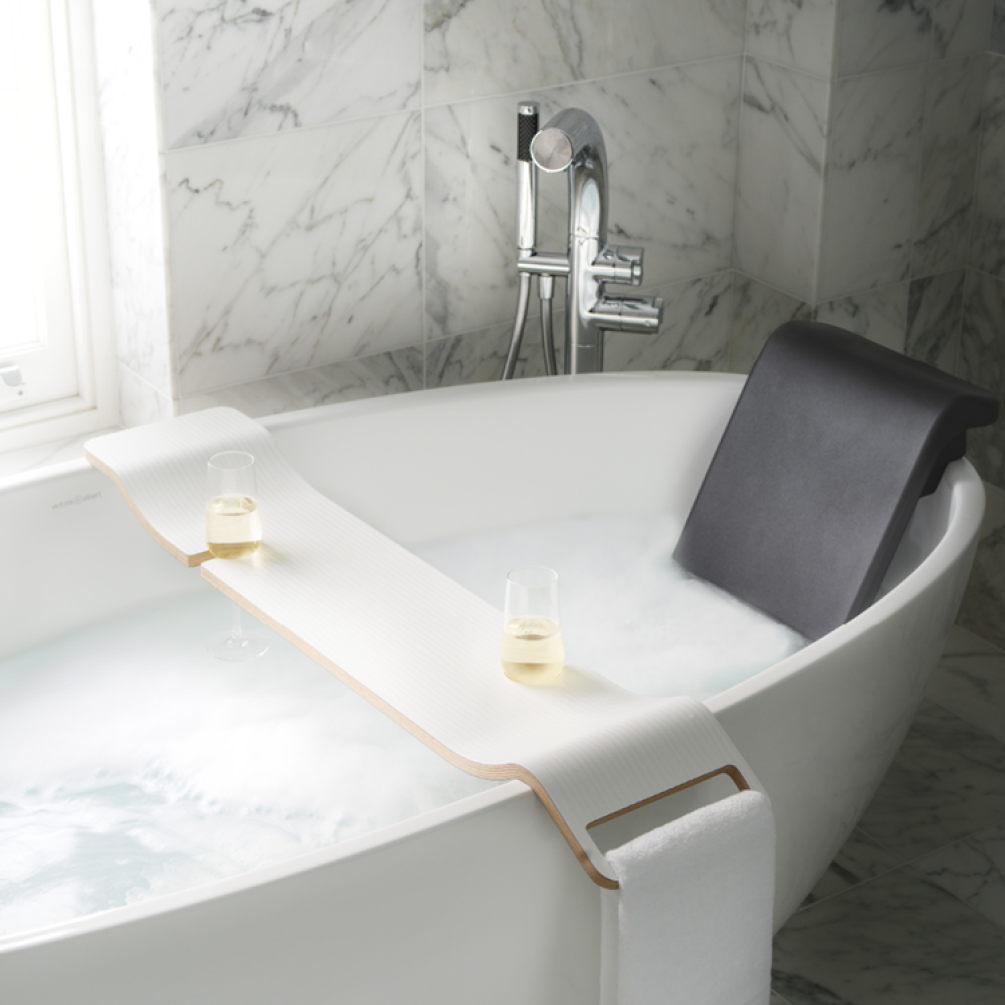 Photo of the Victoria + Albert Tombolo Bath Rack in White