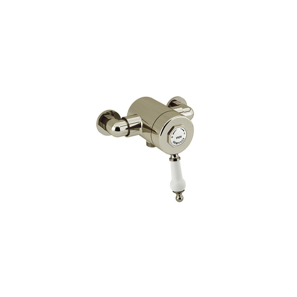 Photo of Heritage Glastonbury Vintage Gold Exposed Shower Valve with Bottom Outlet