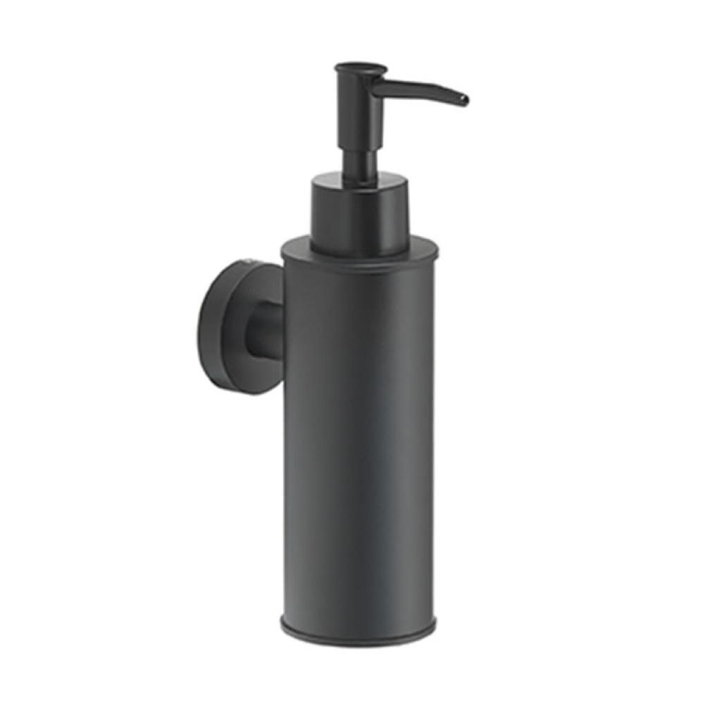 Cutout image of Origins Living Gedy Seal Round Dispenser black.