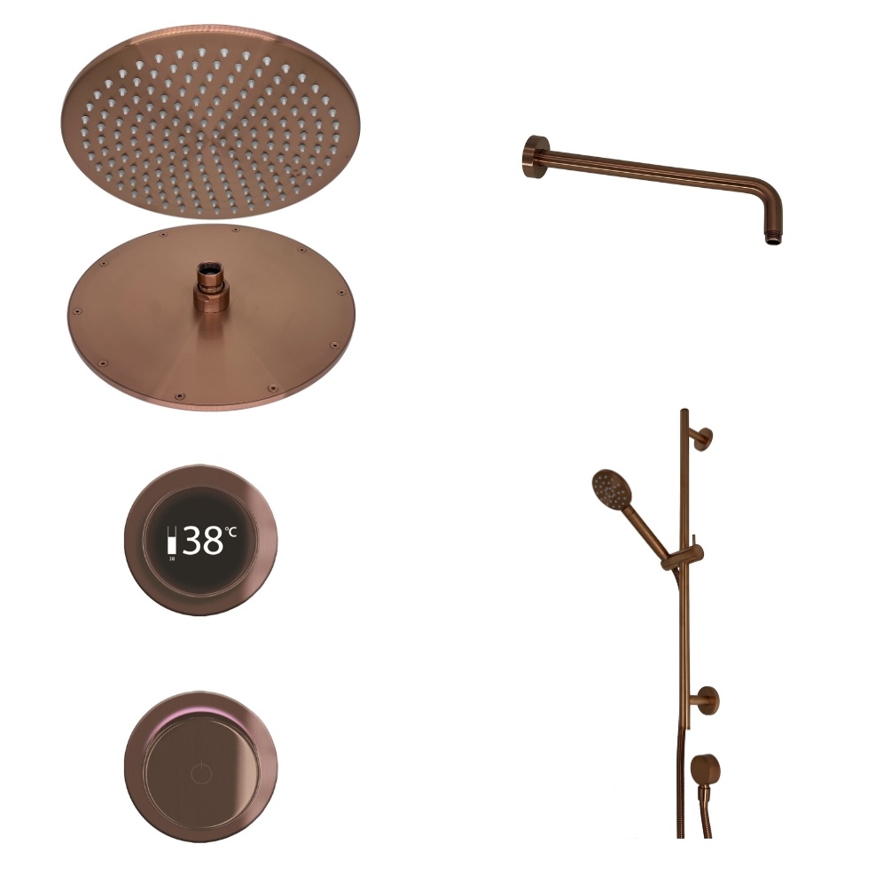 Ted Togo Brushed Bronze Ring Valve Wall Arm Cut Out