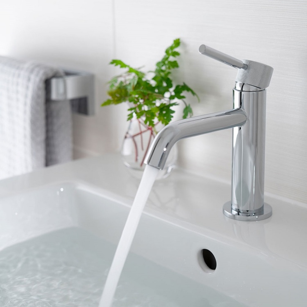Vado Origins Knurled Accents Slimline Mono Basin Mixer & Universal Waste