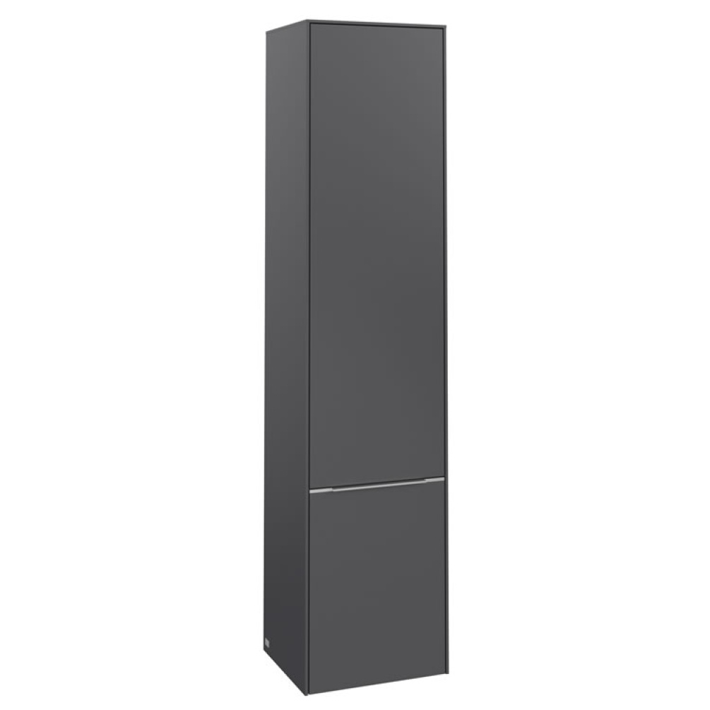 Cutout image of Villeroy & Boch Subway 3.0 Graphite Tall Cabinet Glossy Aluminium Handle