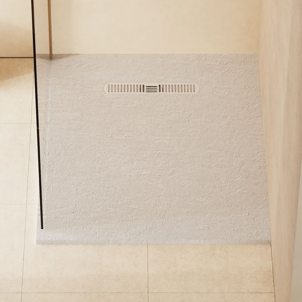 Lifestyle image of Crosswater Vito 1100mm x 900mm Matt White Anti-Slip Rectangular Shower Tray