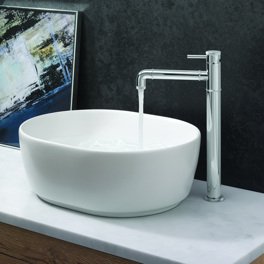 Photo of Crosswater MPRO Industrial Chrome Basin Tall Monobloc Lifestyle Image