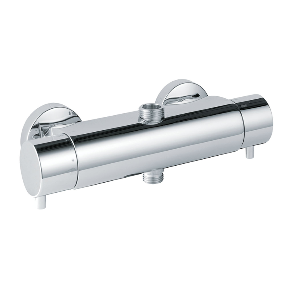 Photo of JTP Florence Chrome Wall Mounted Two Outlet Thermostatic Bar Valve Cutout