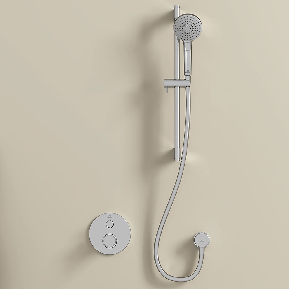 Lifestyle image of Ideal Standard Ceratherm T100 Concealed Thermostatic Riser Rail Shower Set
