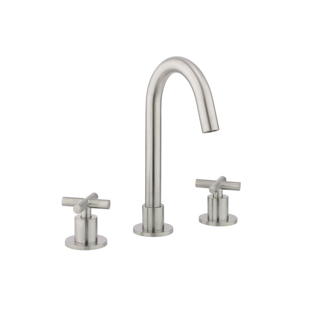 Photo of Crosswater MPRO Brushed Stainless Steel Crosshead Basin 3TH Set Cutout