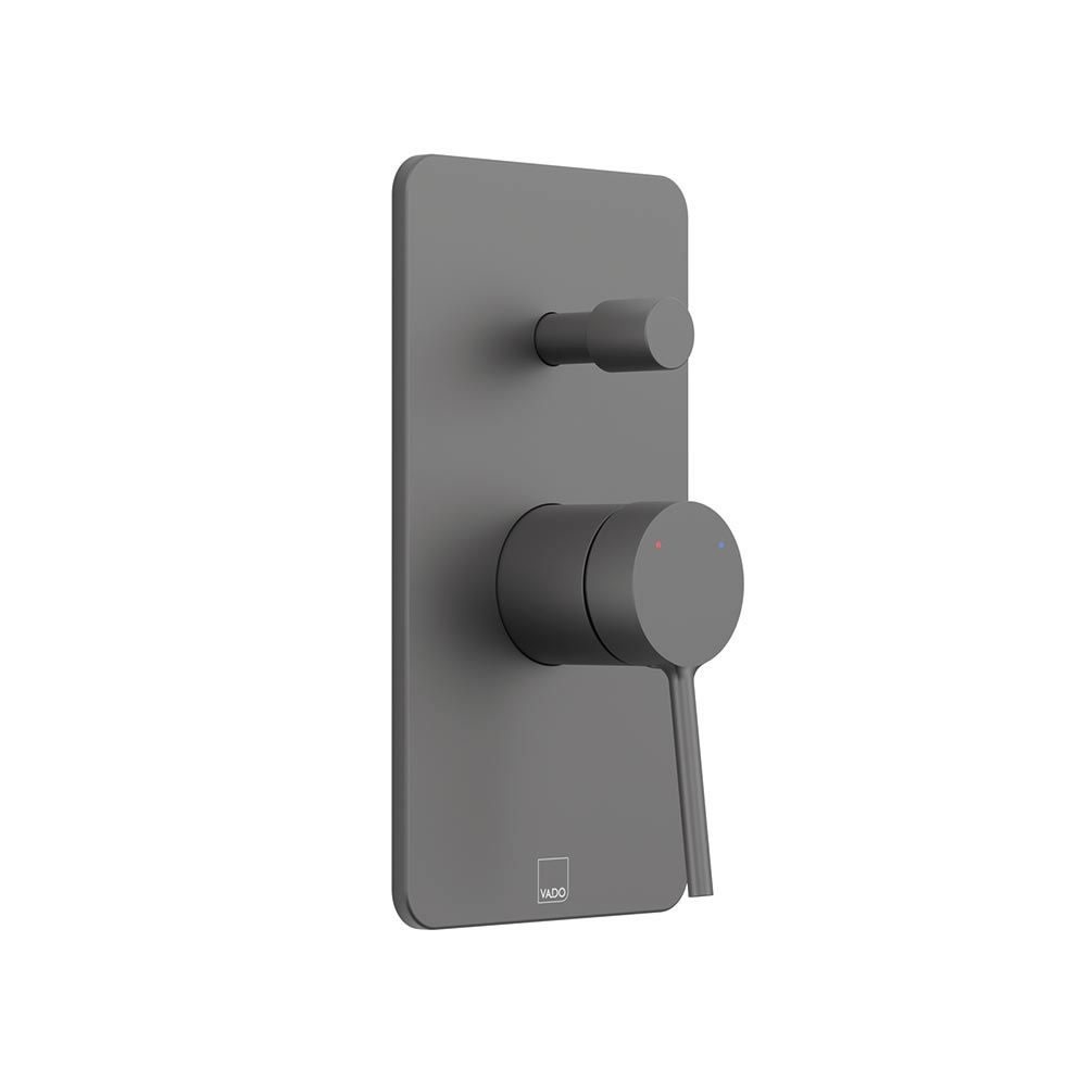 Vado Safari Pewter 2 Outlet Manual Shower Valve With Diverter