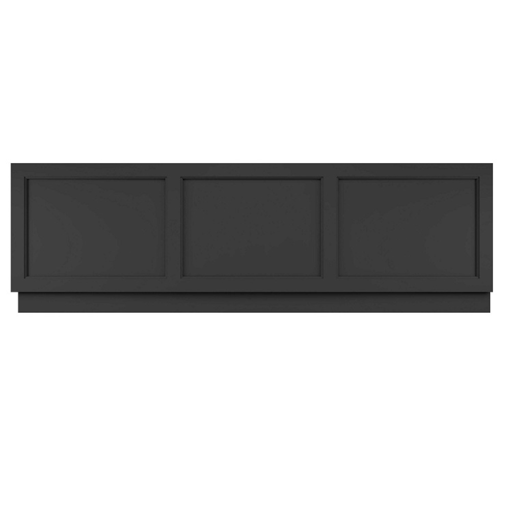 Product cut out image of Bayswater 1800mm Matt Black Front Bath Panel BAYF437
