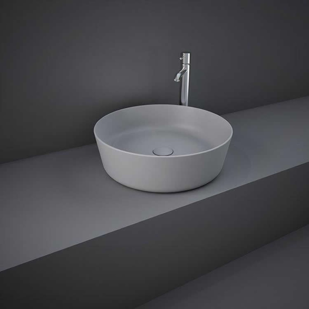 Photo Of RAK Feeling Matt Grey 420mm Round Countertop Basin
