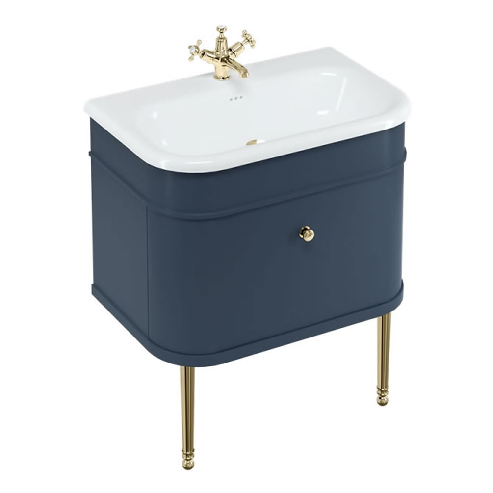 Burlington Chalfont 750mm Basin & Blue Wall Hung Unit