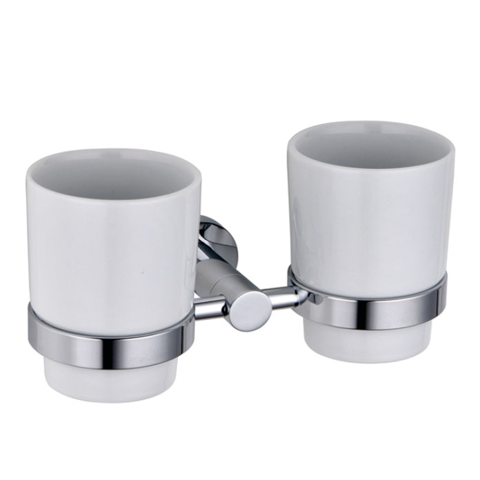 Image of The White Space Capita Chrome Double Tumbler and Holder