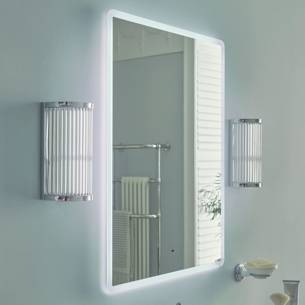 Heritage Stanmer 600mm Illuminated Mirror - Lights On