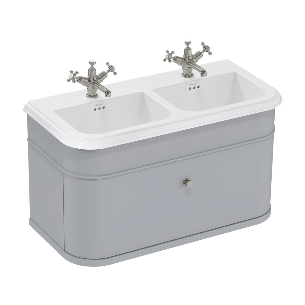 Burlington Chalfont 1000mm Basin & Grey Wall Hung Unit