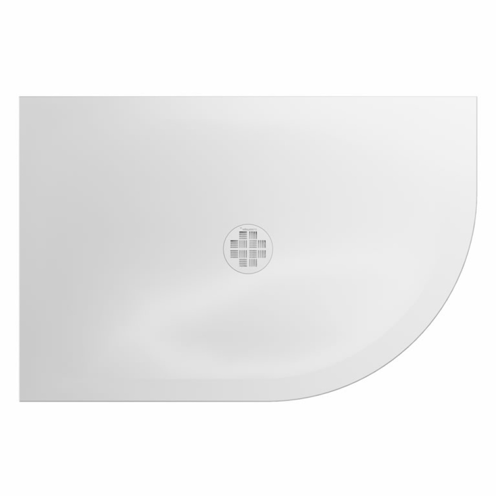 Cutout image of Crosswater Creo 1200 x 800mm Offset Quadrant Dolomite Shower Tray Right Handed