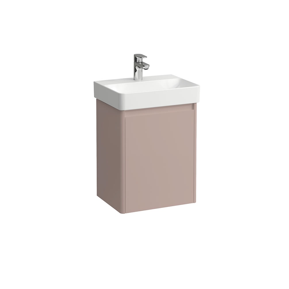 Cutout image of Laufen Base 2.0 Lavender Rose 450mm Wall-Hung Vanity Unit & Basin