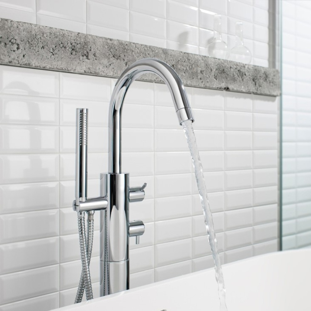 Product Lifestyle image of the Crosswater Kai Lever Thermostatic Bath Shower Mixer