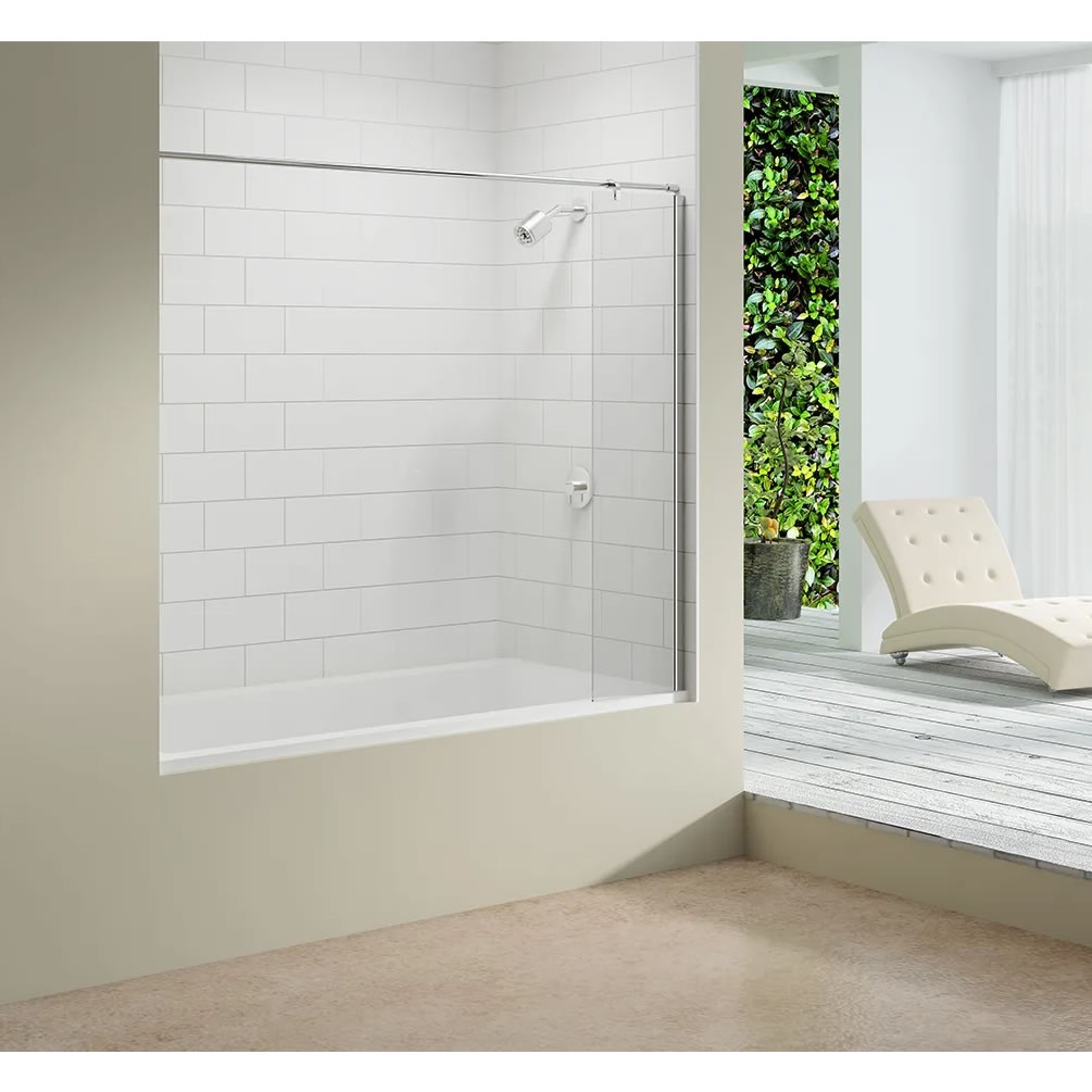 Lifestyle image of Merlyn MB5 Curtain Rail Fixed Bath Screen