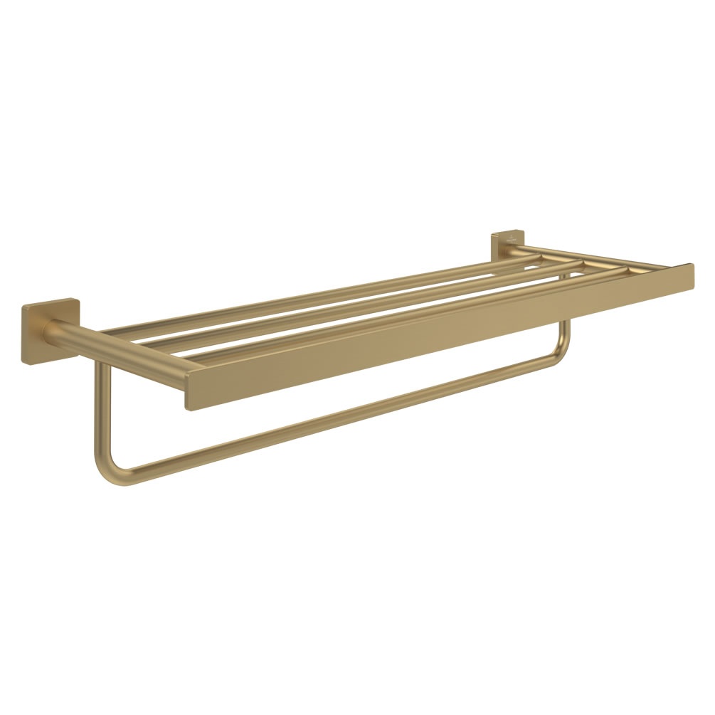 Cutout image of Villeroy & Boch Elements Striking Brushed Gold 595mm Towel Rack
