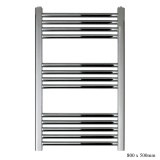 JTP Vos 800mm x 500mm Chrome Heated Towel Radiator Cut Out