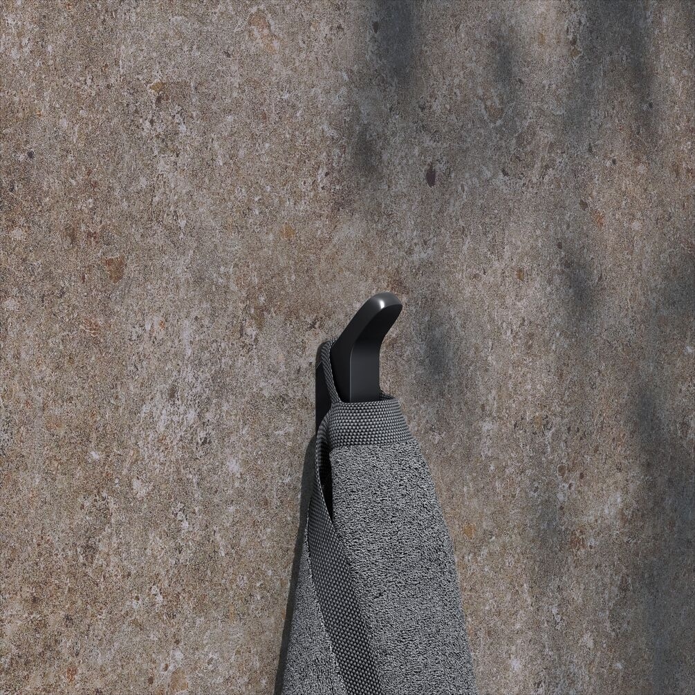 KEUCO Aveno Matt Black Towel Hook
