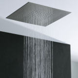 Product Lifestyle image of the Crosswater Tranquil 380 Multi Flow Brushed Stainless Steel Recessed Shower Head