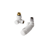 Photo of Eastbrook Matt White Corner Thermostatic Radiator Valves