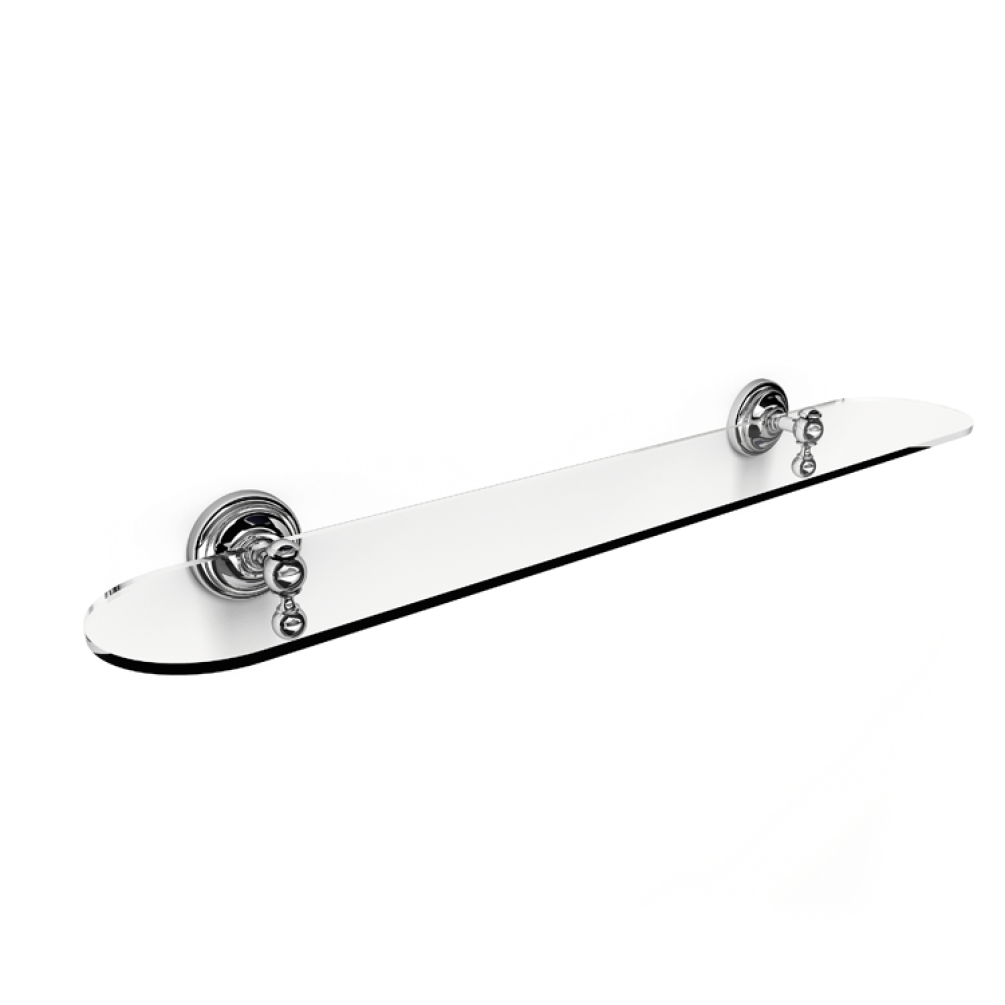 Photo of Origins Living Albany Glass Shelf in Chrome