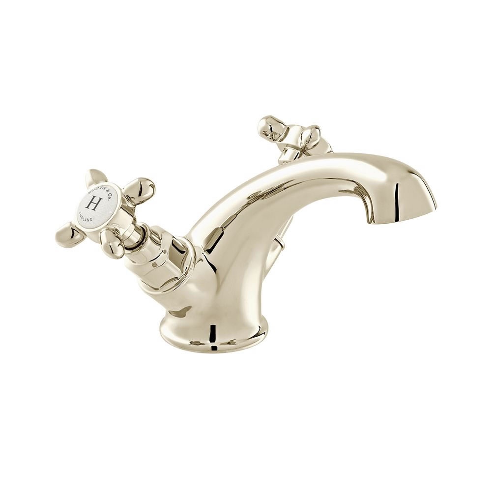Booth & Co. Axbridge Cross Nickel Mono Basin Mixer