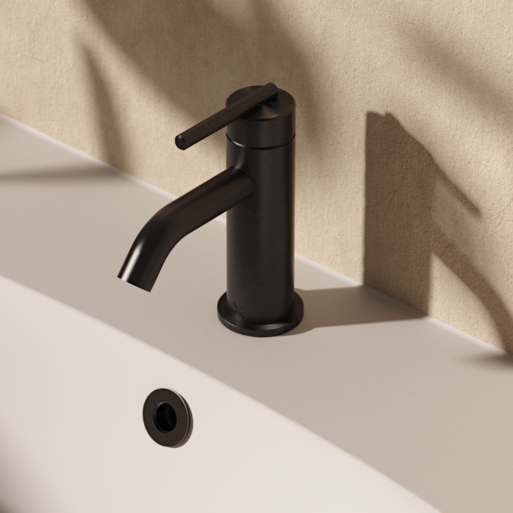 Lifestyle image of Crosswater 3ONE6 Lever Slate Mini Basin Monobloc