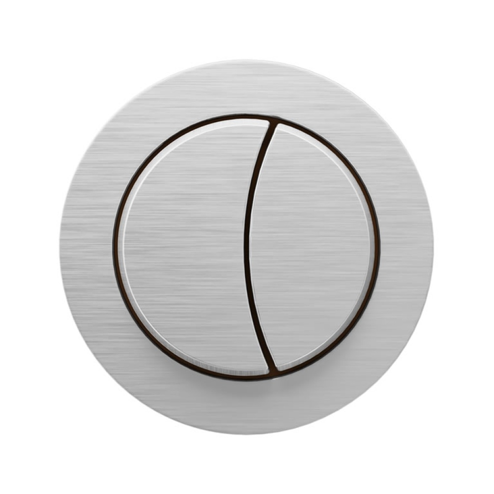 Cutout image of Crosswater Slimline Concealed WC Cistern Brushed Stainless Steel Button