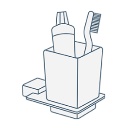 iconography image of a toothbrush holder storage cup