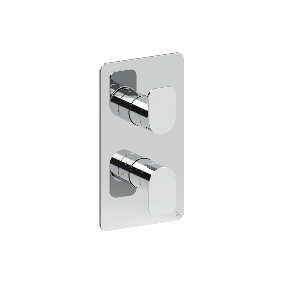 Crosswater Fuse Chrome Thermostatic 2 Outlet 2 Handle Shower Valve