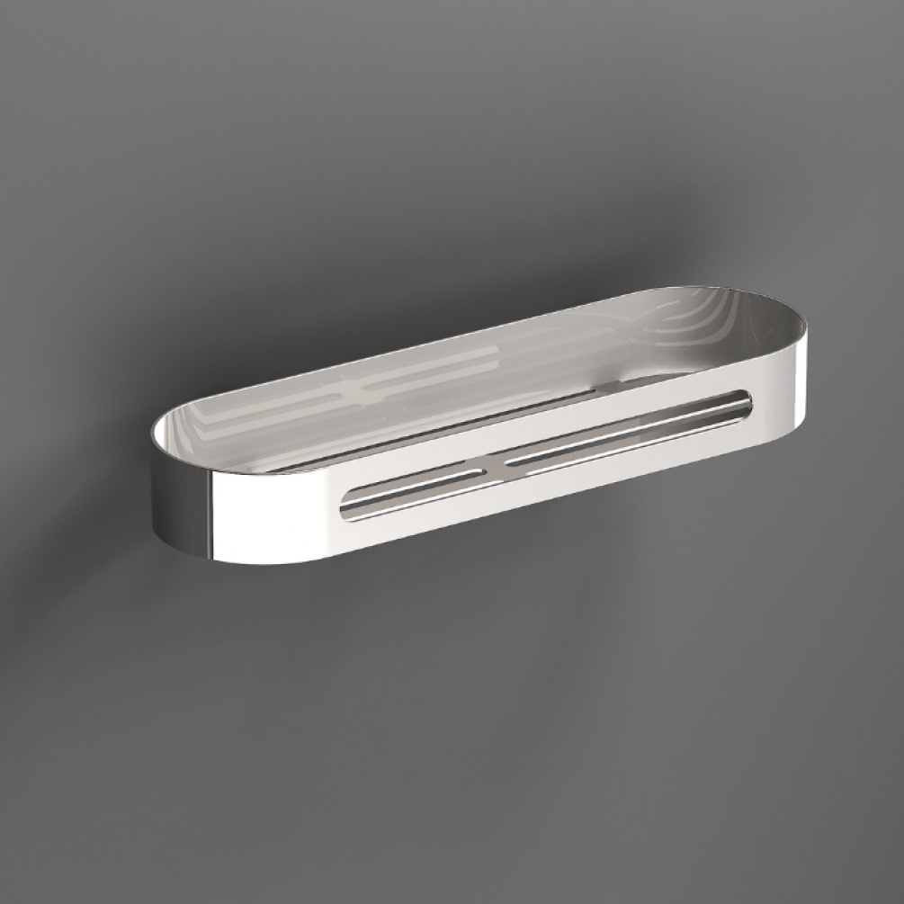 Close up product image of the Origins Living S5 Polished Stainless Steel 315mm Fahrenheit Basket