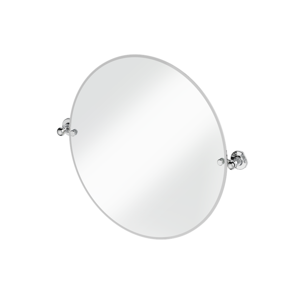 Burlington Chrome 600mm Round Mirror With 1850 Fixings